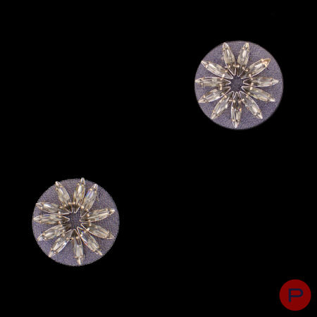 PACO RABANNE - CIRCA PRINTEMPS-ÉTÉ 1992- PAIRE DE BOUCLES D'OREILLES