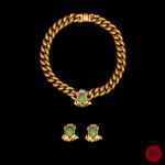 VALENTINO- DEMI-PARURE, COLLIER, PAIRE DE BOUCLES D'OREILLES