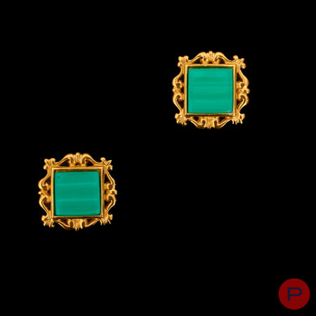 YVES SAINT LAURENT- PAIRE DE BOUCLES D'OREILLES