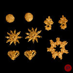 CHRISTIAN LACROIX - 1990/2000'S- BOUCLES D'OREILLES, BROCHE, BOUTONS DE MANCHETTE