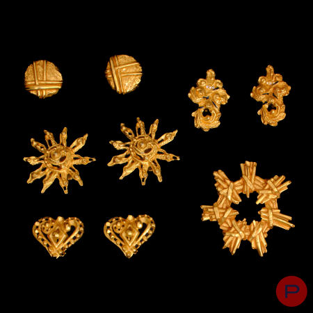 CHRISTIAN LACROIX - 1990/2000'S- BOUCLES D'OREILLES, BROCHE, BOUTONS DE MANCHETTE