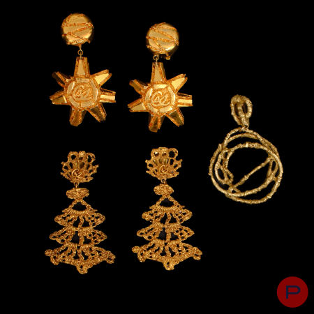 CHRISTIAN LACROIX - 1990/2000'S- BOUCLES D'OREILLES