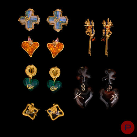 CHRISTIAN LACROIX - 1990/2000'S- BOUCLES D'OREILLES