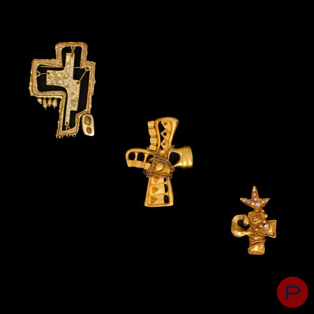 CHRISTIAN LACROIX - 1990/2000'S- BROCHE, BROCHE-PENDENTIF, PENDENTIF