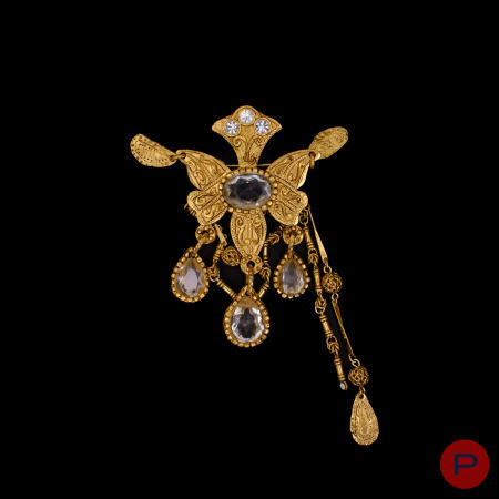 CHRISTIAN LACROIX - 1990/2000'S- BROCHE-PENDENTIF