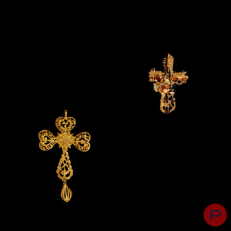 CHRISTIAN LACROIX - 1990/2000'S- PENDENTIF, BROCHE-PENDENTIF