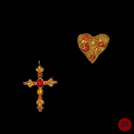 CHRISTIAN LACROIX - 1990/2000'S- PENDENTIF, BROCHE