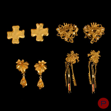 CHRISTIAN LACROIX - 1990/2000'S- BOUCLES D'OREILLES