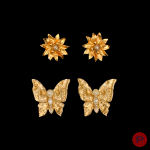 YVES SAINT LAURENT - 1980'S- BOUCLES D'OREILLES