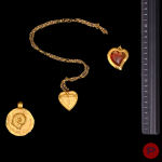 YVES SAINT LAURENT, ANONYME - 1980/90'S- PENDENTIF, BROCHE-PENDENTIF, COLLIER