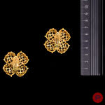 YVES SAINT LAURENT - 1980/90'S- PAIRE DE BOUCLES D'OREILLES