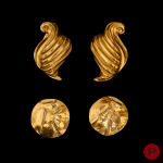 YVES SAINT LAURENT - 1980'S- BOUCLES D'OREILLES