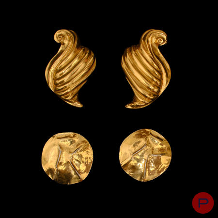 YVES SAINT LAURENT - 1980'S- BOUCLES D'OREILLES