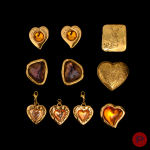 YVES SAINT LAURENT - 1980/90'S- BOUCLES D'OREILLES, CHARM