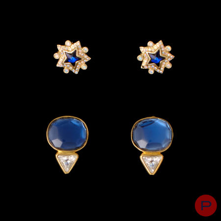 YVES SAINT LAURENT - 1980/90'S- BOUCLES D'OREILLES