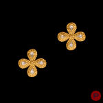 YVES SAINT LAURENT - 1980/90'S- PAIRE DE BOUCLES D'OREILLES