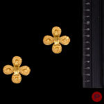 YVES SAINT LAURENT - 1980/90'S- PAIRE DE BOUCLES D'OREILLES