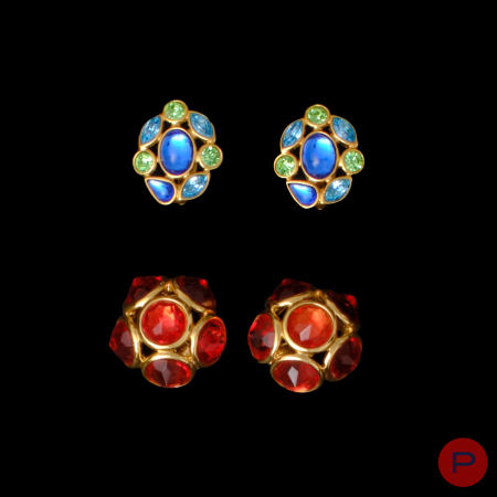 YVES SAINT LAURENT - 1980/90'S- BOUCLES D'OREILLES
