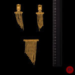 YVES SAINT LAURENT - 1980'S- PAIRE DE BOUCLES D'OREILLES, BROCHE