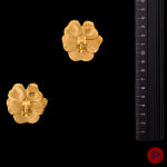 YVES SAINT LAURENT RIVE GAUCHE - 1990'S- PAIRE DE BOUCLES D'OREILLES