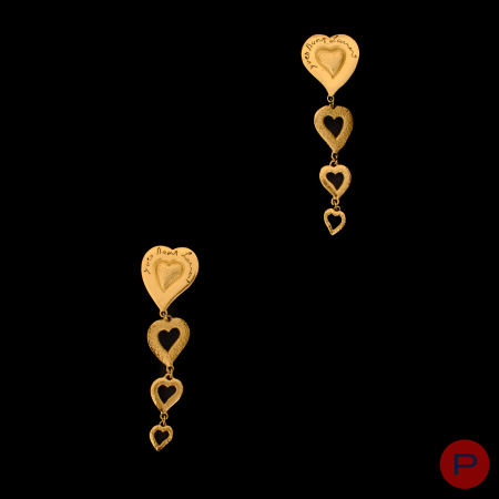 YVES SAINT LAURENT - 1980/90'S- PAIRE DE BOUCLES D'OREILLES