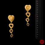 YVES SAINT LAURENT - 1980/90'S- PAIRE DE BOUCLES D'OREILLES