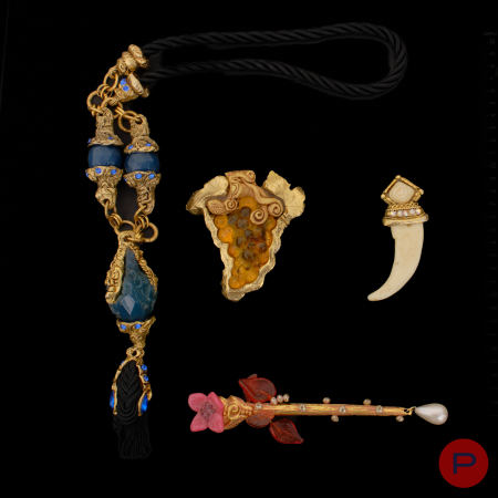 KALINGER- COLLIER, BROCHES