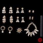 KALINGER, ANONYME- BOUCLES D'OREILLES, COLLIER, BROCHE