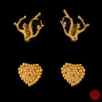 YVES SAINT LAURENT - 1980/90'S- BOUCLES D'OREILLES