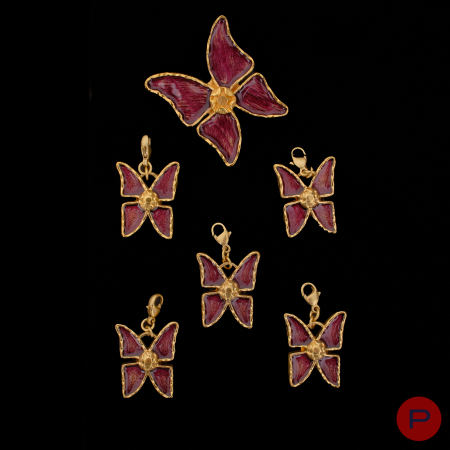 YVES SAINT LAURENT - 1980'S- BROCHE, CHARM