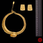 YVES SAINT LAURENT - 1980/90'S- COLLIER, PAIRE DE BOUCLES D'OREILLES