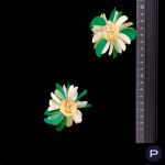 PACO RABANNE - PRINTEMPS-ÉTÉ 1998- PAIRE DE BOUCLES D'OREILLES