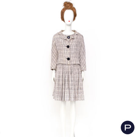 BALENCIAGA - 1960'S - ENSEMBLE, VESTE, CORSAGE, JUPE