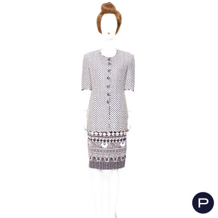 GIANFRANCO FERRÉ X BERGDORF GOODMAN - PRINTEMPS-ÉTÉ 1991 - ENSEMBLE, VESTE, HAUT, JUPE