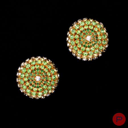 CHRISTIAN DIOR - 1980'S- PAIRE DE BOUCLES D'OREILLES