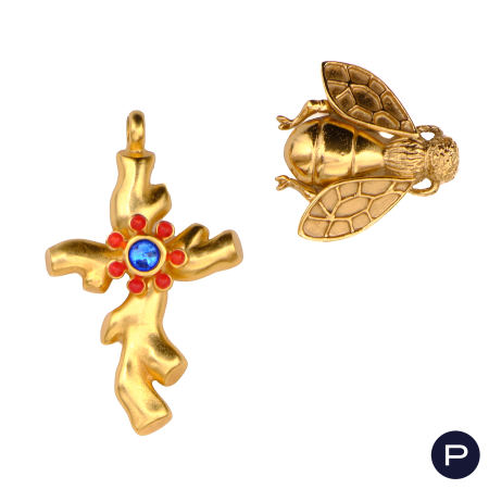 CHRISTIAN DIOR BOUTIQUE, CHRISTIAN LACROIX- BROCHE, PENDENTIF