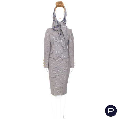 GIANFRANCO FERRÉ - 1990'S - TAILLEUR, CHÂLE