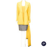 GIANFRANCO FERRÉ - 1990'S - ENSEMBLE, VESTE, JUPE, CORSAGE, ÉTOLE