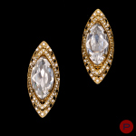 GIANFRANCO FERRÉ- PAIRE DE BOUCLES D'OREILLES