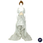 GIANFRANCO FERRÉ - CIRCA 1999 - ENSEMBLE, BRASSIÈRE, CHÂLE, MINI-JUPE, JUPE