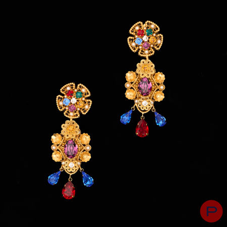 DOLCE & GABBANA - 2010/20'S- PAIRE DE BOUCLES D'OREILLES