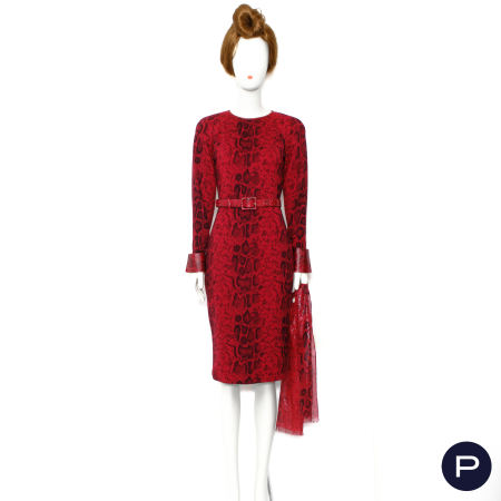 GIANFRANCO FERRÉ - 1990'S - ENSEMBLE, ROBE, ÉCHARPE