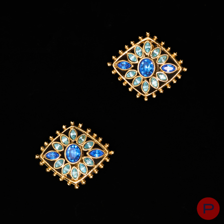 SCHERRER - 1980/90'S- PAIRE DE BOUCLES D'OREILLES