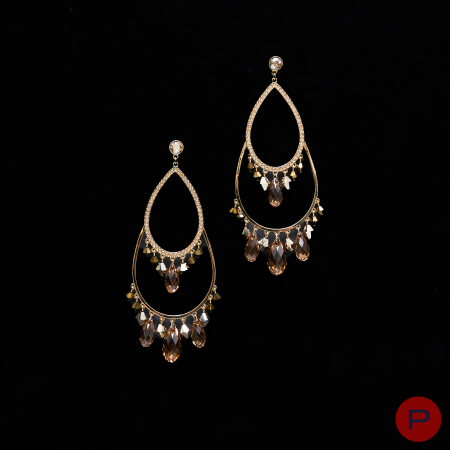 SWAROVSKI- PAIRE DE BOUCLES D'OREILLES