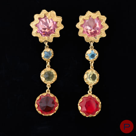 YVES SAINT LAURENT - CIRCA 1990- BOUCLES D'OREILLES