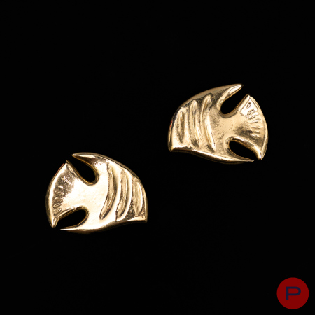 YVES SAINT LAURENT - 1980'S- PAIRE DE BOUCLES D'OREILLES