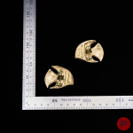 YVES SAINT LAURENT - 1980'S- PAIRE DE BOUCLES D'OREILLES