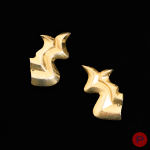 THIERRY MUGLER - AUTOMNE-HIVER 1986/87- PAIRE DE BOUCLES D'OREILLES