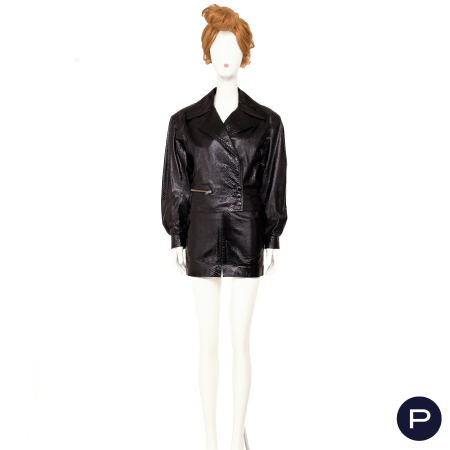 ALAÏA - AUTOMNE-HIVER 1990/91 - ENSEMBLE, BLOUSON, JUPE