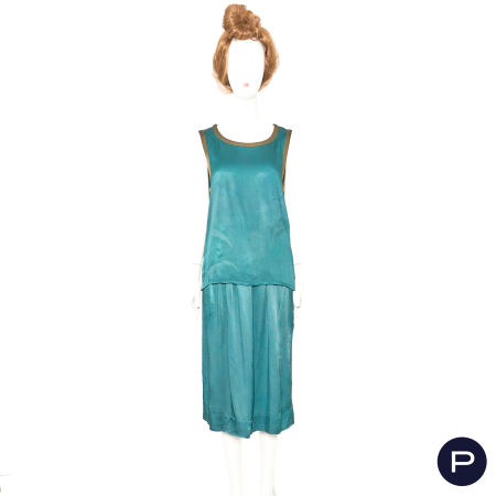 SAINT LAURENT RIVE GAUCHE - CIRCA 1980 - ENSEMBLE, HAUT, JUPE